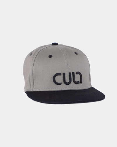 Бейсболка CULT Name 6 Panel вышивка (прямой козырек) CULT156/1 Серый/Черный фото 4