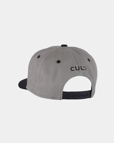 Бейсболка CULT Name 6 Panel вышивка (прямой козырек) CULT156/1 Серый/Черный фото 5