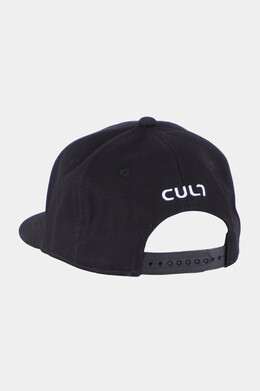 Бейсболка CULT Name 6 Panel вышивка (прямой козырек) CULT156/2 Черный/Черный фото 2